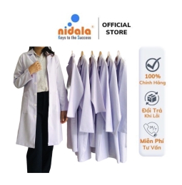 [Blouse nữ] Áo bác sĩ nữ cao cấp Nidala dáng dài, tay dài chất vải dày dặn, đường may đẹp, sắc xảo