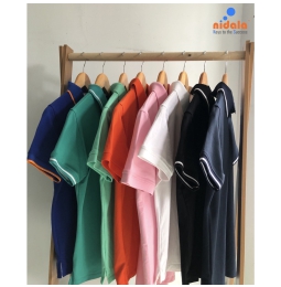 Áo thun polo cổ bẻ nữ NIDALA dáng vừa vặn, áo phông ngắn tay sang trọng, chất liệu thun cá sấu cao cấp