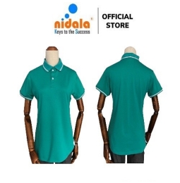 Áo thun Polo Nam Nữ có cổ NIDALA chất liệu cá sấu poly Thái thanh lịch chuẩn đẹp, màu xanh lý