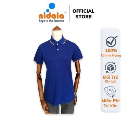 Áo thun Polo Nữ có cổ NIDALA chất liệu cá sấu cotton 65/35 thanh lịch chuẩn đẹp, màu xanh bích
