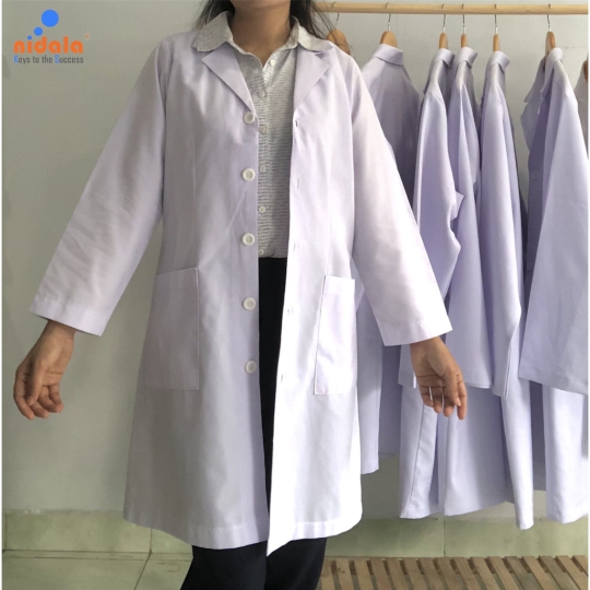 [Blouse nữ] Áo bác sĩ nữ cao cấp Nidala dáng dài, tay dài chất vải dày dặn, đường may đẹp, sắc xảo