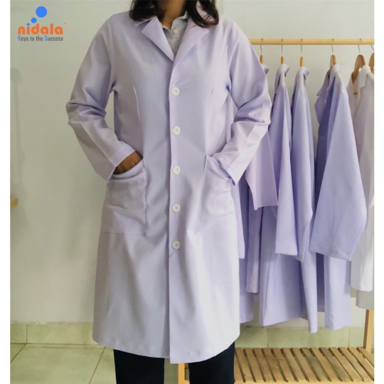 Áo blouse bác sĩ bigsize, size đại Nam Nữ dáng dài Nidala đường may đẹp, sắc xảo