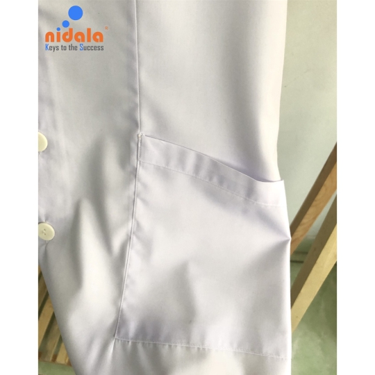 Áo blouse Nữ bigsize, size lớn tay ngắn, dáng ngắn dược sĩ, y tá, điều dưỡng Nidala đường may đẹp, sắc xảo