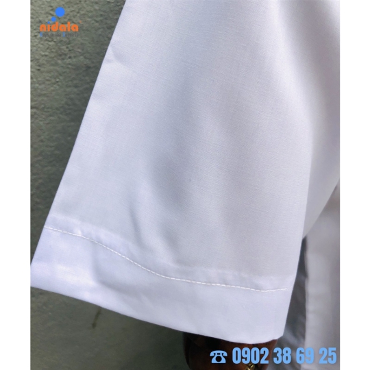 Áo điều dưỡng Nữ tay ngắn Nidala chất liệu Kate silk, đường may đẹp, tỉ mỉ