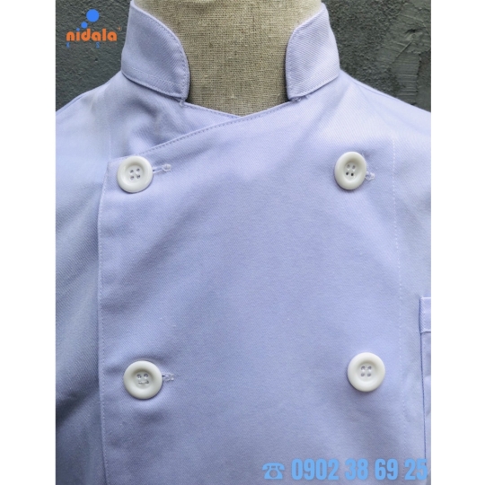 Áo bếp nam dài tay Nidala chất liệu Kaki dày dặn, đường may đẹp, tỉ mỉ