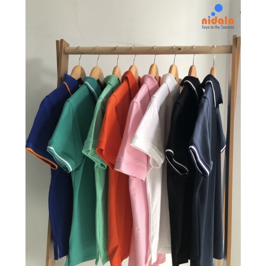 Áo thun polo cổ bẻ nữ NIDALA dáng vừa vặn, áo phông ngắn tay sang trọng, chất liệu thun cá sấu cao cấp