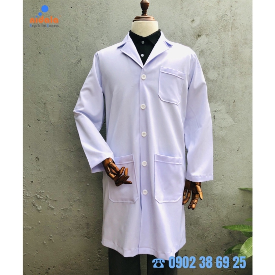 Áo blouse bác sĩ bigsize, size đại Nam Nữ dáng dài Nidala đường may đẹp, sắc xảo