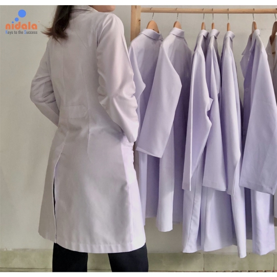 Áo blouse bác sĩ bigsize, size đại Nam Nữ dáng dài Nidala đường may đẹp, sắc xảo