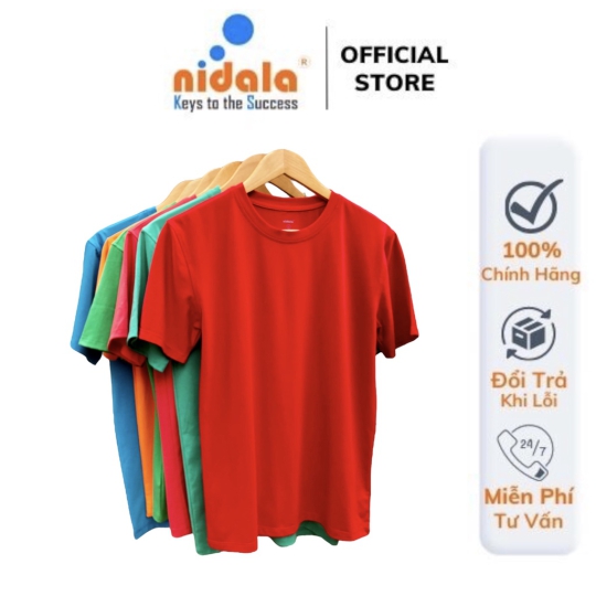 Áo thun nam nữ unisex Nidala nhiều màu sắc lựa chọn đi học, đi chơi