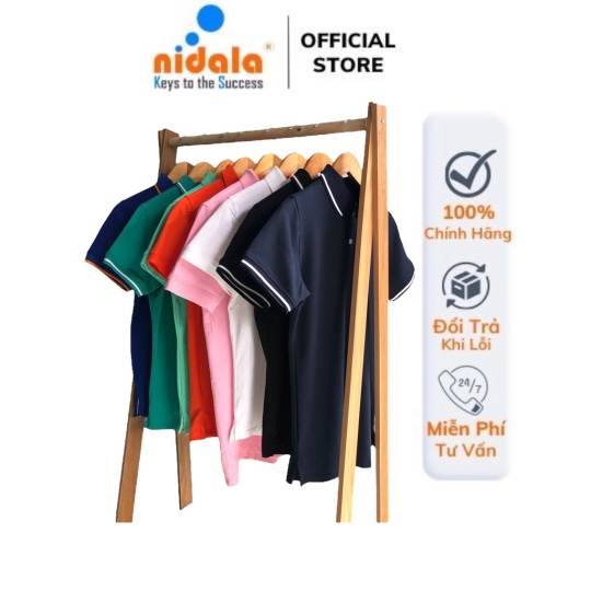 Áo thun polo cổ bẻ nữ NIDALA dáng vừa vặn, áo phông ngắn tay sang trọng, chất liệu thun cá sấu cao cấp