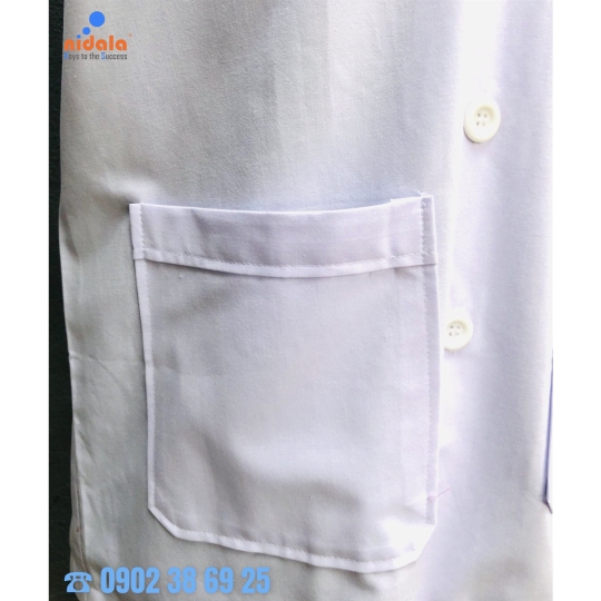 Áo blouse bác sĩ bigsize, size đại Nam Nữ dáng dài Nidala đường may đẹp, sắc xảo