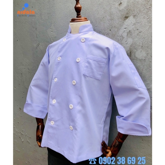 Áo bếp nam dài tay Nidala chất liệu Kaki dày dặn, đường may đẹp, tỉ mỉ