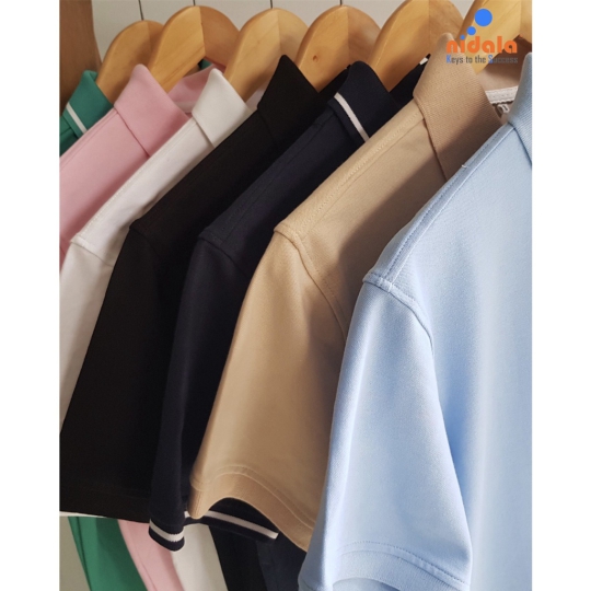 Áo thun polo cổ bẻ Nam NIDALA dáng vừa vặn, áo phông ngắn tay sang trọng, chất liệu thun cá sấu cao cấp