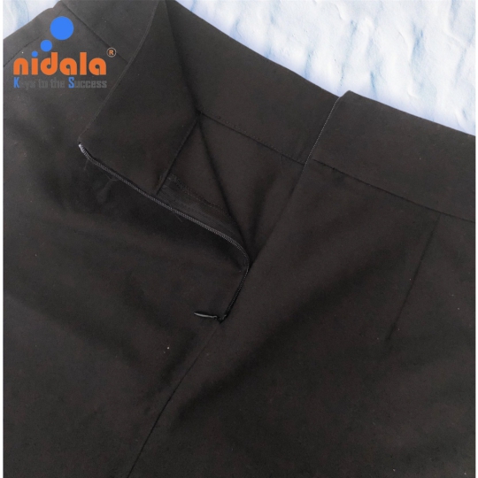 Chân váy công sở Nidala màu đen đơn giản thanh lịch, phối áo thun, sơ mi văn phòng