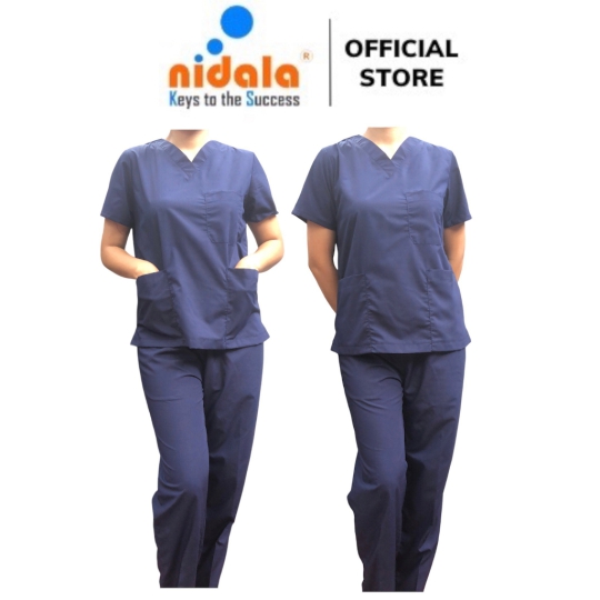 Bộ Scrubs cổ V nhiều màu NIDALA đồng phục spa, thẩm mỹ viện, phòng khám, phòng mổ, nha khoa (In miễn phí)