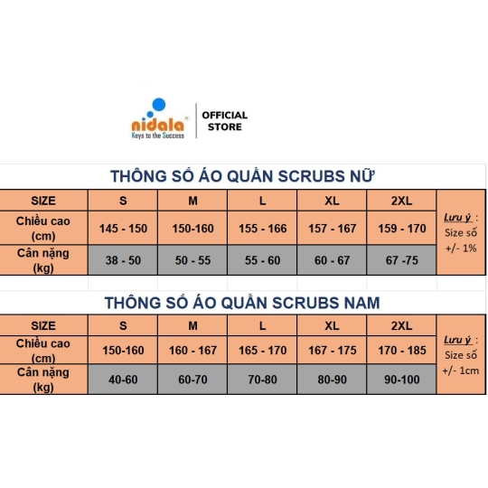 Bộ Scrubs cổ V cao cấp trắng, xanh, tím NIDALA đồng phục spa, thẩm mỹ viện ,phòng khám, phòng mổ, nha khoa (In miễn phí)